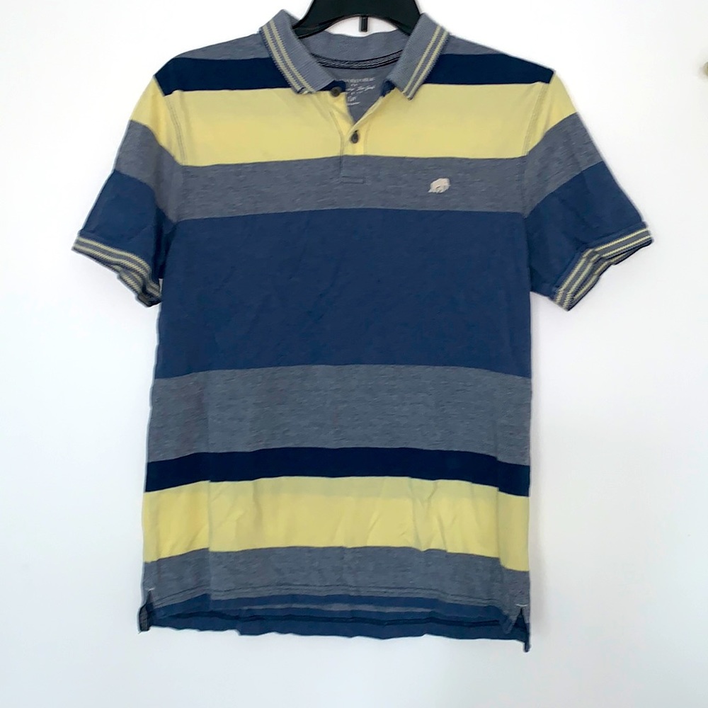 Banana Republic Blue and Yellow Collared Polo